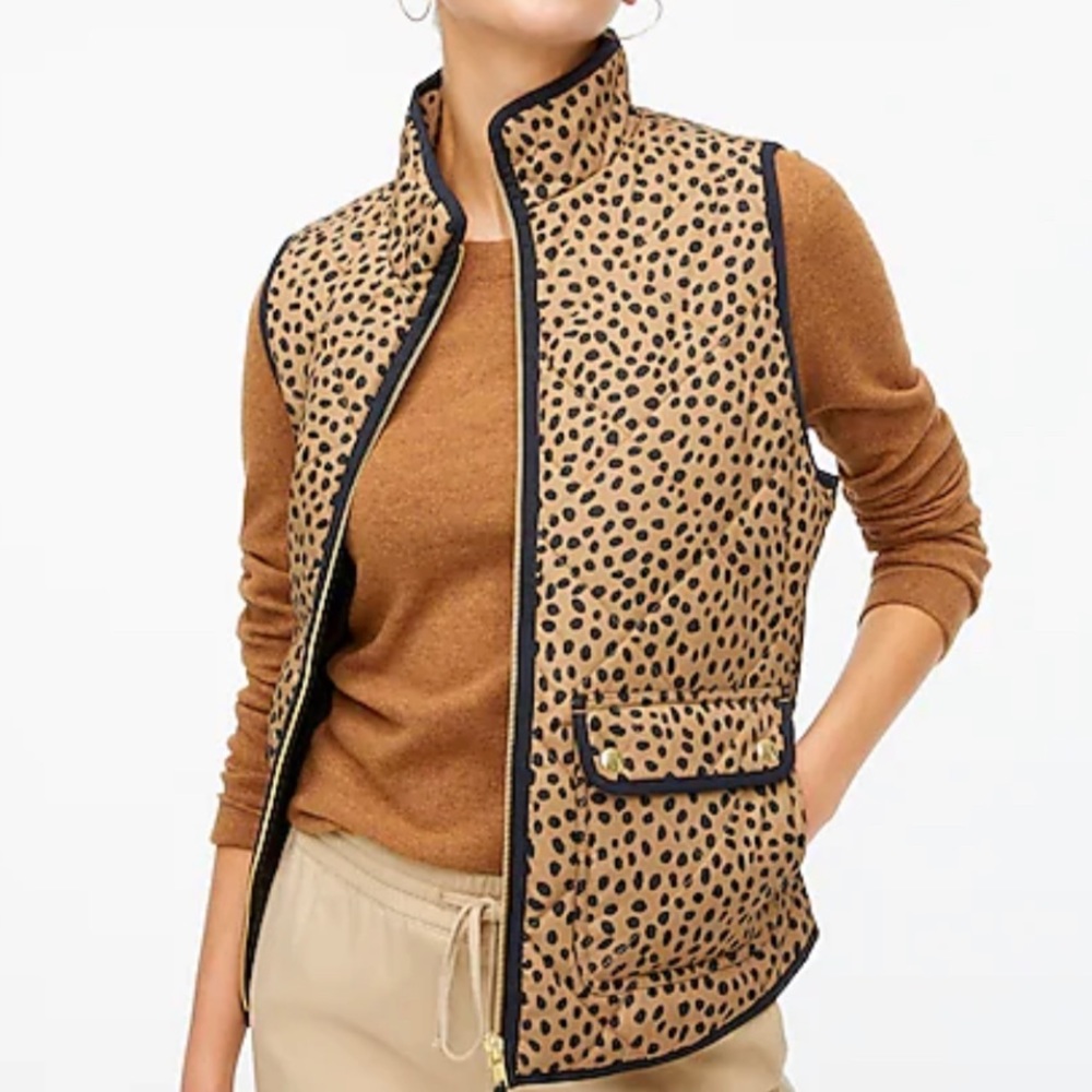 Adorable Jcrew leopard vest, brand new with tags!